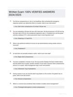Written Exam 100% VERIFIED ANSWERS  2024/2025