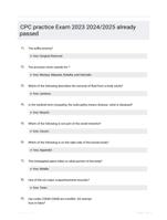 CPC practice Exam 2023 2024/2025 already passed