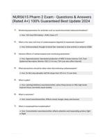 NURS615 Pharm 2 Exam - Questions & Answers (Rated A+) 100% Guaranteed Best Update 2024