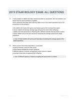 2019 STAAR BIOLOGY EXAM- ALL QUESTIONS