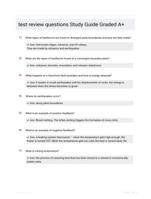 test review questions Study Guide Graded A+