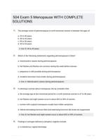 504 Exam 5 Menopause WITH COMPLETE SOLUTIONS