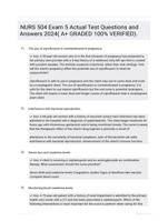 NURS 504 Exam 5 Actual Test Questions and Answers 2024( A+ GRADED 100% VERIFIED).