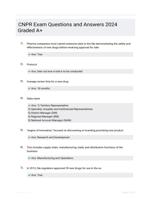 CNPR Exam Questions and Answers 2024 Graded A+