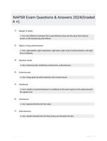 NAPSR Exam Questions & Answers 2024(Graded A +).