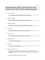 Paraoptometric (CPO) exam questions with answers best 2024 verified updated package