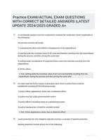 Practice EXAM/ACTUAL EXAM QUESTIONS WITH CORRECT DETAILED ANSWERS |LATEST UPDATE 2024/2025 GRADED A+