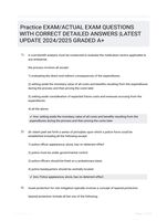 Practice EXAM/ACTUAL EXAM QUESTIONS WITH CORRECT DETAILED ANSWERS |LATEST UPDATE 2024/2025 GRADED A+