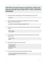 Dell Boomi Exam Practice Questions Labor and Delivery EXAM 2024/2025  WITH 100% VERIFIED  ANSWERS