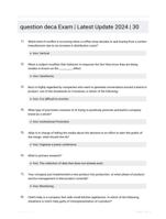 question deca Exam | Latest Update 2024 | 30