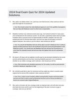 2024 final Exam Quiz for 2024 Updated Solutions.