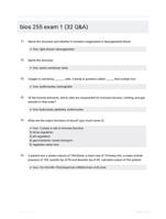 bios 255 exam 1 (32 Q&A)