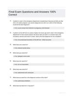 Final Exam Questions and Answers 100% Correct