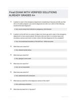 Final EXAM WITH VERIFIED SOLUTIONS ALREADY GRADED A+