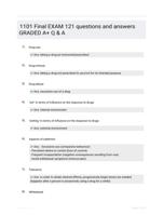 1101 Final EXAM 121 questions and answers GRADED A+ Q & A