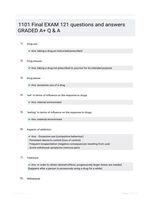 1101 Final EXAM 121 questions and answers GRADED A+ Q & A