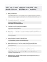 HNG 540 Exam 5 Seraphin- -with with 100% verified CORRECT answers  BEST REVIEW
