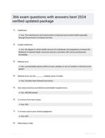 366 exam questions with answers best 2024 verified updated package