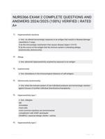 NURS366 EXAM 2 COMPLETE QUESTIONS AND ANSWERS 2024/2025 (100%) VERIFIED | RATED A+