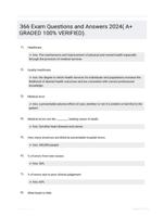 366 Exam Questions and Answers 2024( A+ GRADED 100% VERIFIED).