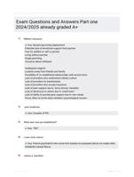 Exam Questions and Answers Part one 2024/2025  already graded A+