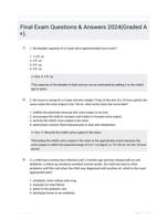 Final Exam Questions & Answers 2024(Graded A +).