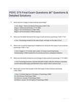 PSYC 375 Final Exam Questions - Questions & Detailed Solutions