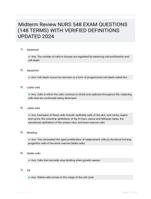 Midterm Review NURS 548 EXAM QUESTIONS (148 TERMS) WITH VERIFIED DEFINITIONS UPDATED 2024