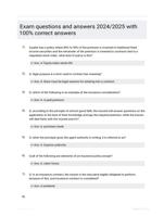 Exam questions and answers 2024/2025 with 100% correct answers