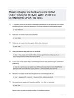 Milady Chapter 26 Book answers EXAM QUESTIONS (52 TERMS) WITH VERIFIED DEFINITIONS UPDATED 2024