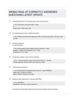 NR566 FINAL 87 CORRECTLY ANSWERED QUESTIONS LATEST UPDATE