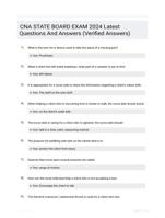 CNA STATE BOARD EXAM 2024 Latest   Questions And Answers (Verified Answers)