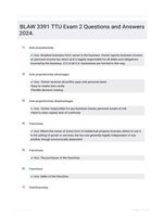 BLAW 3391 TTU Exam 2 Questions and Answers 2024.