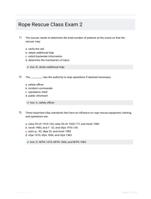 Rope Rescue Class Exam 2