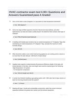 HVAC contractor exam test 6 80+ Questions and Answers Guaranteed pass A Graded