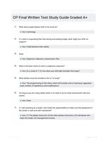 CP Final Written Test Study Guide Graded A+