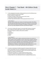 Ricci Chapter 1 - Test Bank - 4th Edition Study Guide Rated A+