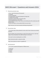 BIOE 206 exam 1 Questions and Answers 2024.