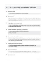 101 Lab Exam Study Guide latest updated