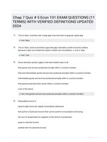 Chap 7 Quiz # 5 Econ 101 EXAM QUESTIONS (11 TERMS) WITH VERIFIED DEFINITIONS UPDATED 2024