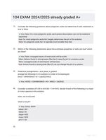 104 EXAM 2024/2025  already graded A+