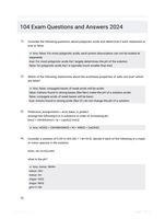 104 Exam Questions and Answers 2024