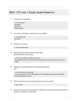 NSG 170 Test 1 Study Guide Rated A+