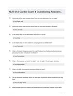 NUR 612 Cardio Exam 4 Questions& Answers..