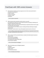 Final Exam with 100% correct Answers
