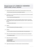 Bonent review 271 CORRECTLY ANSWERED QUESTIONS LATEST UPDATE