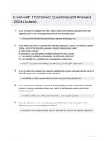 Exam with 112 Correct Questions and Answers (2024 Update).