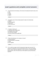 exam questions and complete correct  answers