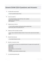 Bonent EXAM 2024 Questions and Answers