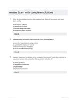 review Exam with complete solutions
